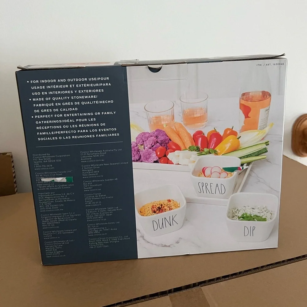 Rae Dunn 5 Piece Serving Set | Spread + Dip + Dunk + Serve | NEW Farmhouse Dip
